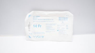 Vyaire 4894T AirLife Tri-Flo Suction Cath-N-Glove Kit with Basin & Gloves 14Fr